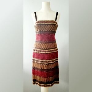 Nanette Lepore Boho Striped T Strap Dress